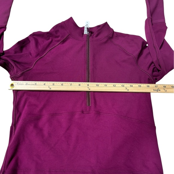 Lululemon It’s Rulu Cropped Half Zip Top in Plum Purple, Size 6 - Picture 5 of 8